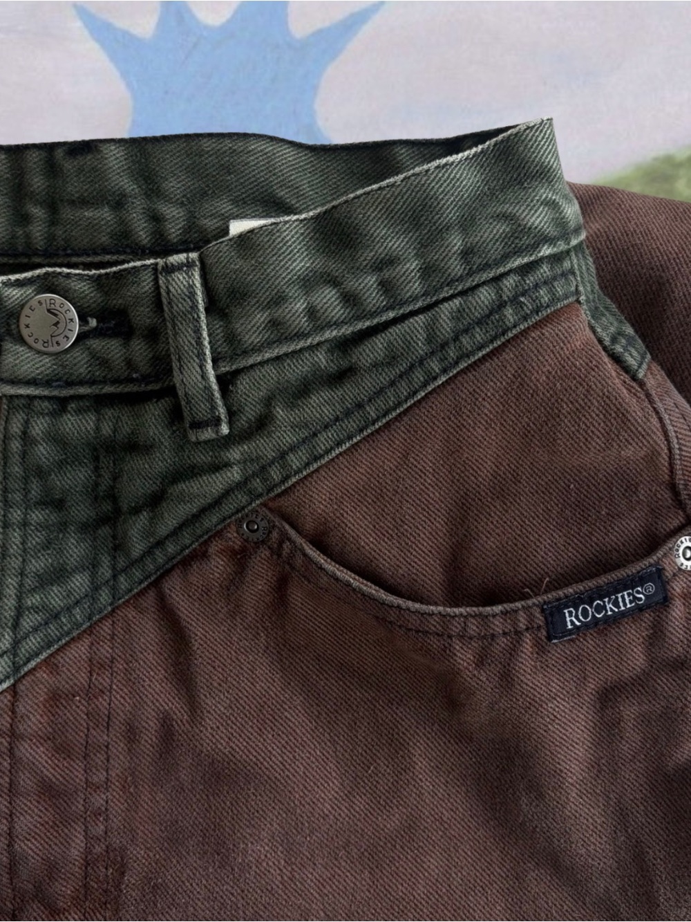Rare Rocky Mountain Bareback Jeans Western Cowgirl High Rise Colorblock